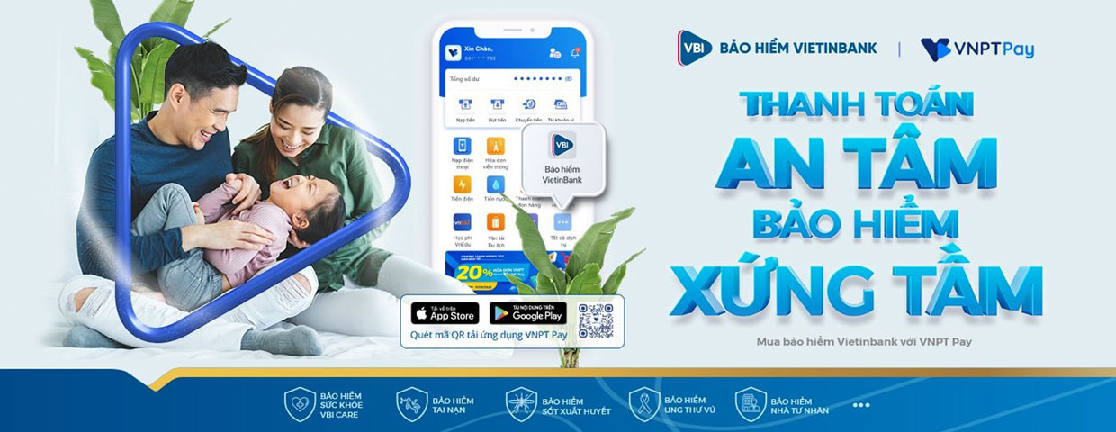 thanh toán bảo hiểm vietinbank qua ví vnpt pay