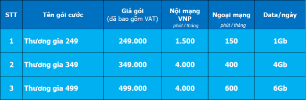 gói thương gia data vinpahone