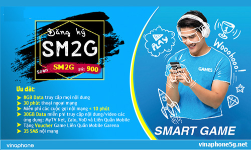 smart game sm2g gói vinaphone trả trước giá rẻ