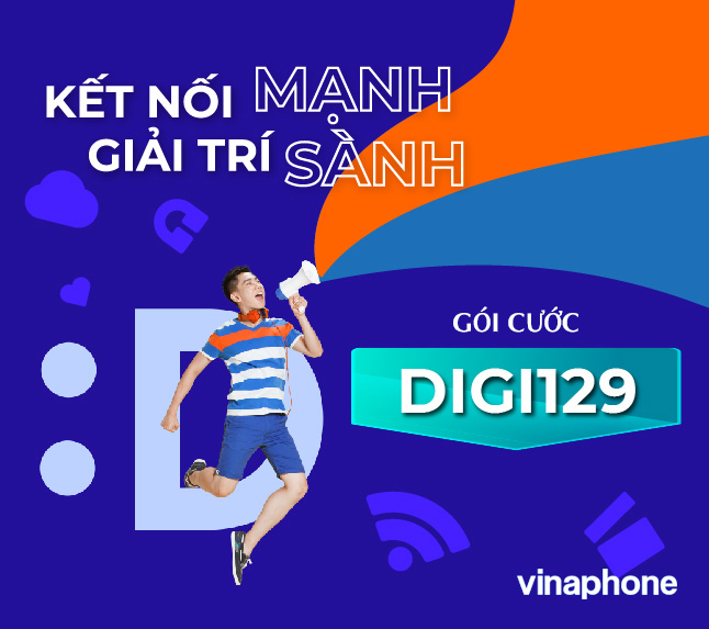 Digi129 gói 4G Vinaphone tích hợp truyền hình MyTV + thoại