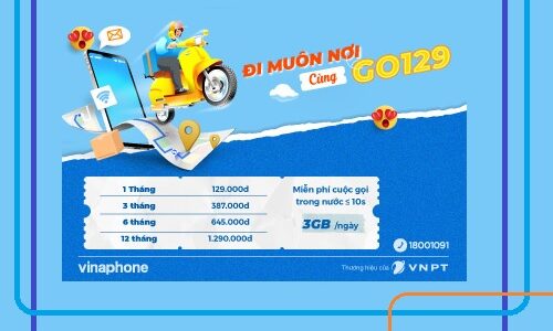 GO129 Vinnaphone data 3gb/ngày miễn phí thoại